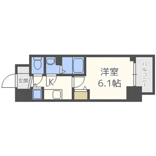 メインステージ京町堀【2階】の間取り