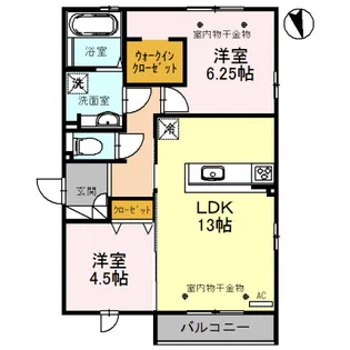 カーロセレサ【2階】の間取り