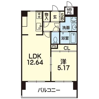 セリジェ クレール【7階】の間取り