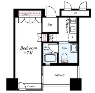 ザ・タワー芝浦【10階】の間取り