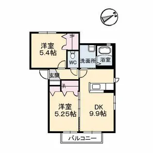メゾンパークス 参番館【2階】の間取り