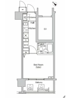 プライムアーバン月島【6階】の間取り