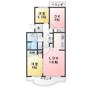サニータウン堀木 5棟【1階】の間取り