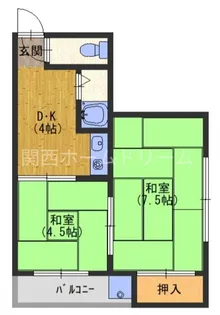浜町ハイツ【3階】の間取り