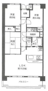 プリオーレ神戸山ノ手【3階】の間取り
