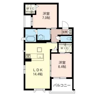 オークヒルズさいたま新都心【1階】の間取り