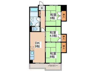 給田南住宅1号棟【4階】の間取り