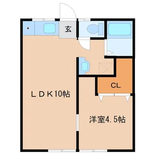 高橋コーポ【1階】の間取り