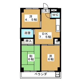サンパレス宝【3階】の間取り