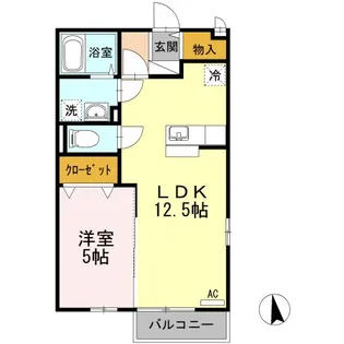 メルベーユ A棟【2階】の間取り