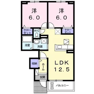 フランボワーズII B【1階】の間取り