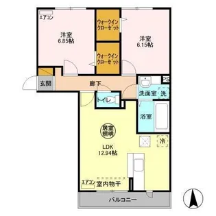 ルシャトーM【1階】の間取り
