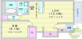プラソン【1階】の間取り