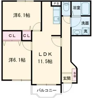 グランデュール【1階】の間取り