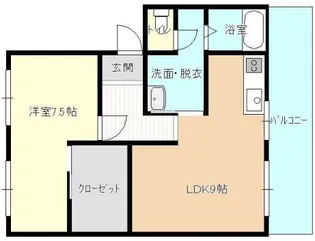 キブネハイツ【3階】の間取り