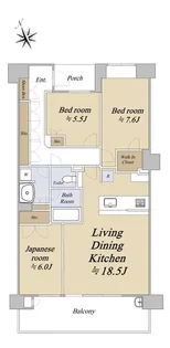 プレティナージュ苦楽園【2階】の間取り