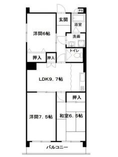 ISマンション【2階】の間取り