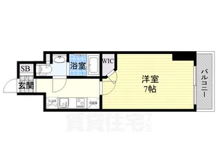 パークリュクス大阪天満【12階】の間取り