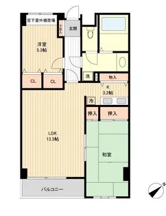 コンフォート双葉【5階】の間取り