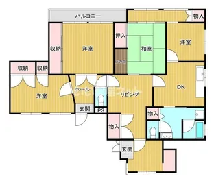 サンライズ都賀【1階】の間取り