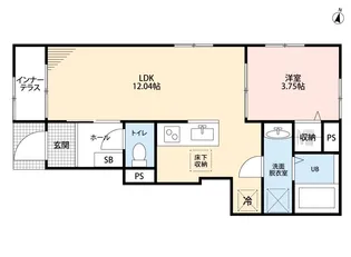 リーブルファイン緑区中野田II【1階】の間取り
