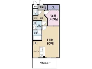 TOKUSHIMA MIDTOWER【8階】の間取り