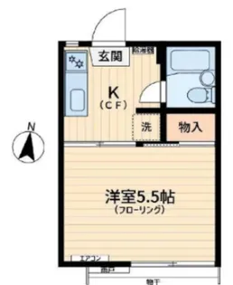 シティハイツ千早【1階】の間取り