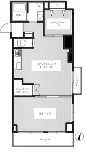 ルピナス赤坂乃木坂【3階】の間取り