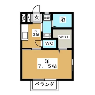 ベル・フルール【1階】の間取り