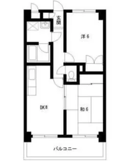 ベルシティ新富【6階】の間取り
