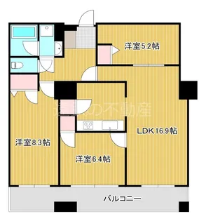 D’グラフォートD’Sタワー【13階】の間取り