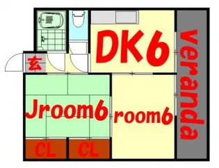 渡部コーポ【1階】の間取り