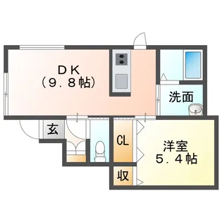 クラフト緑町【1階】の間取り