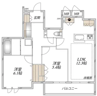 デルニエール【3階】の間取り