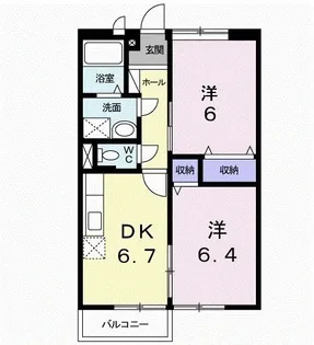 サクシード【1階】の間取り