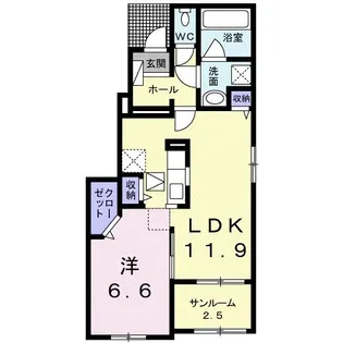 COLORS I【1階】の間取り