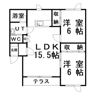 ハイツ陽光【1階】の間取り
