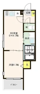 L’Envol 六町【2階】の間取り