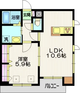 La cour HASUNUMA(ラクールハスヌマ)【2階】の間取り