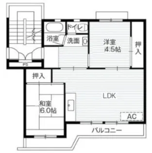 ビレッジハウス足利葉鹿2号棟【3階】の間取り