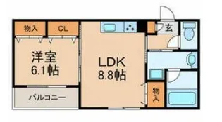 プラムハイツ【2階】の間取り