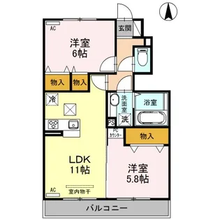 ヴェネレ/イルソーレ イルソーレ【1階】の間取り