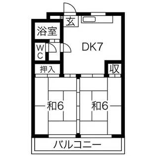 レジデンス成田【1階】の間取り