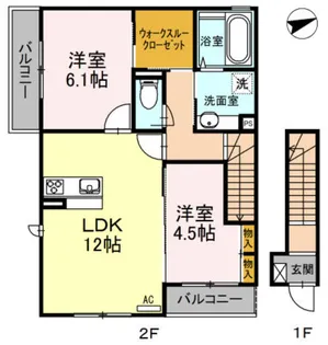 レヴェール砧【2階】の間取り