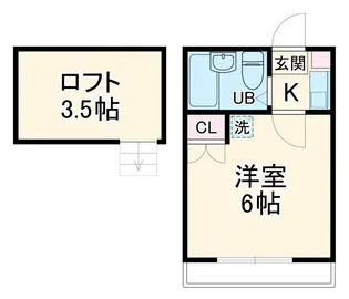 スカイピア石川町【1階】の間取り