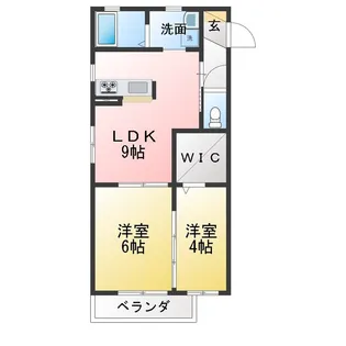 コーポみえ高角【1階】の間取り
