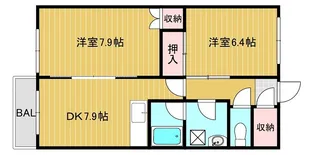 ハイツシャレード【2階】の間取り