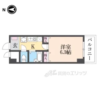 オークハイツ【8階】の間取り
