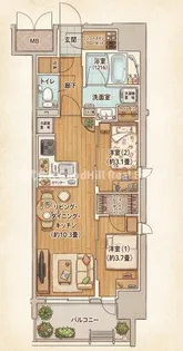 リビオメゾン新大阪【14階】の間取り