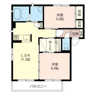 ルナ・デ・ミエール【1階】の間取り